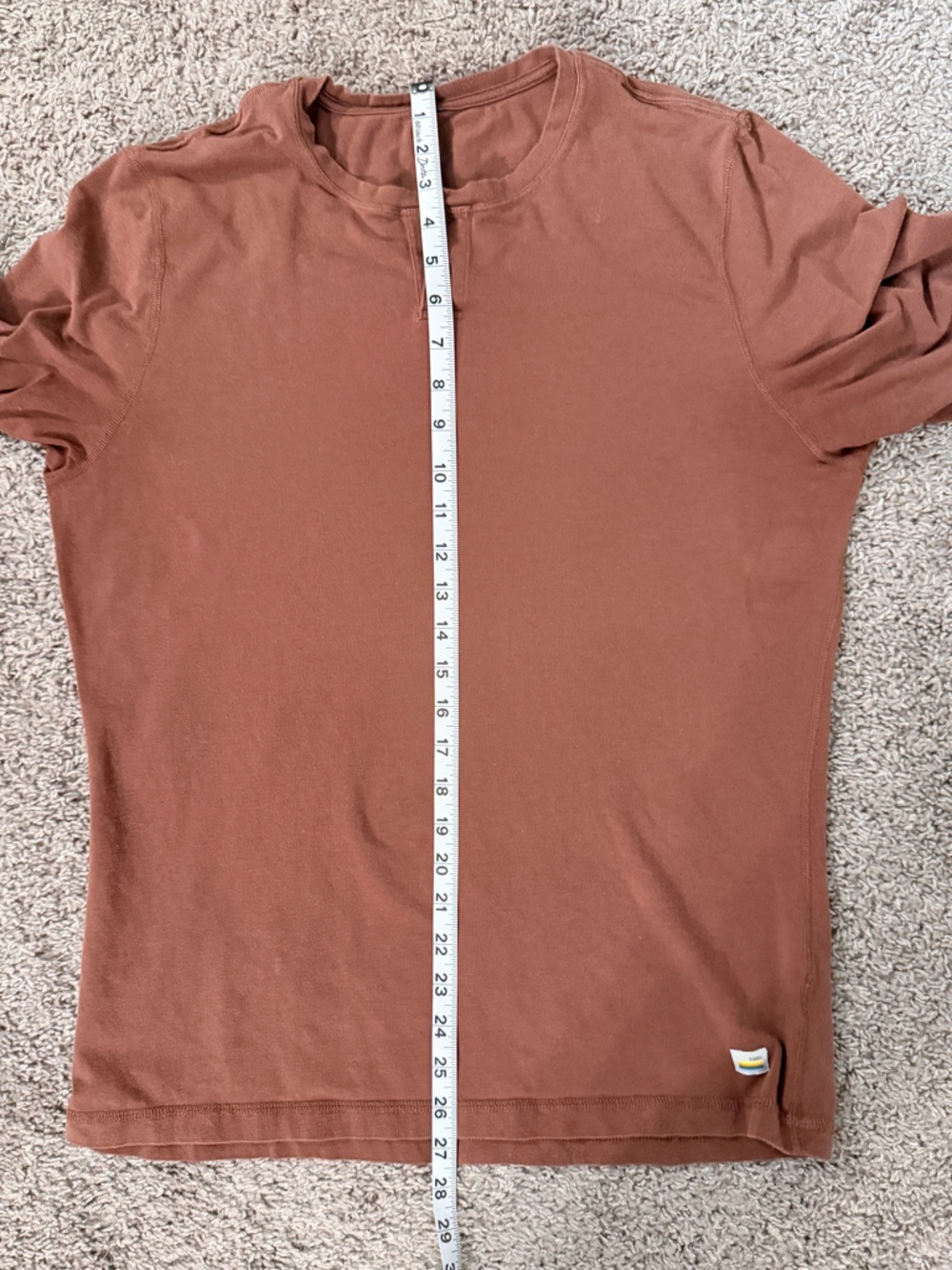 Vuori Men’s Long Sleeve Ever Henley Pima Cotton Casual Shirt - Large (Approx.) - Picture 9 of 9